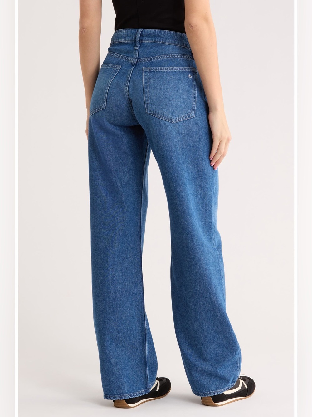 NWT Rag & Bone Lori Low Rise Wide Leg Full Length Jeans in Massie Wash Size 28 - Picture 2 of 10